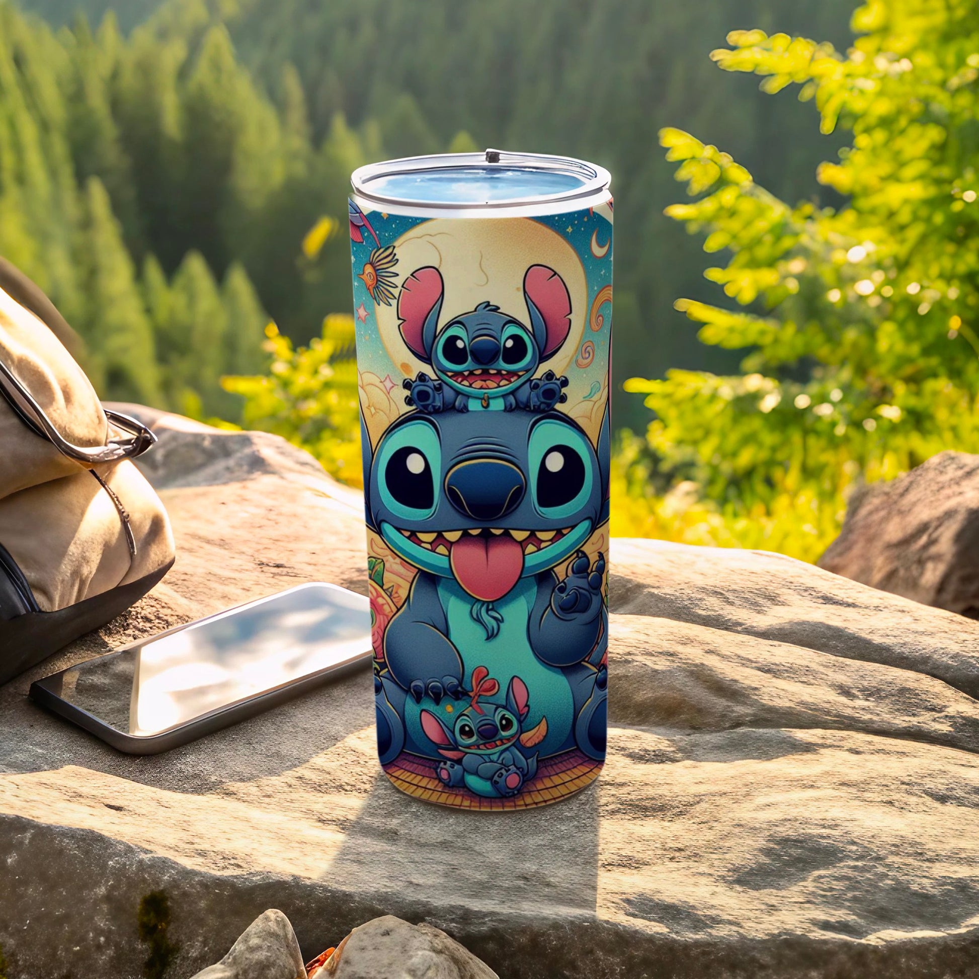 Vibrant Cartoon Alien Design Tumbler for Adventure Trips