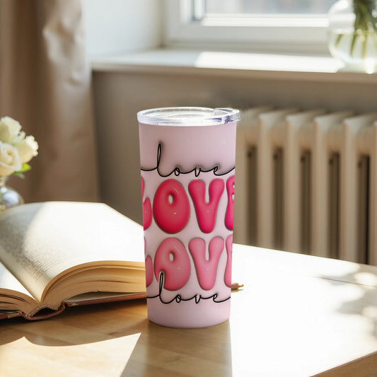 Reusable Love Insulated Tumbler with Secure Lid