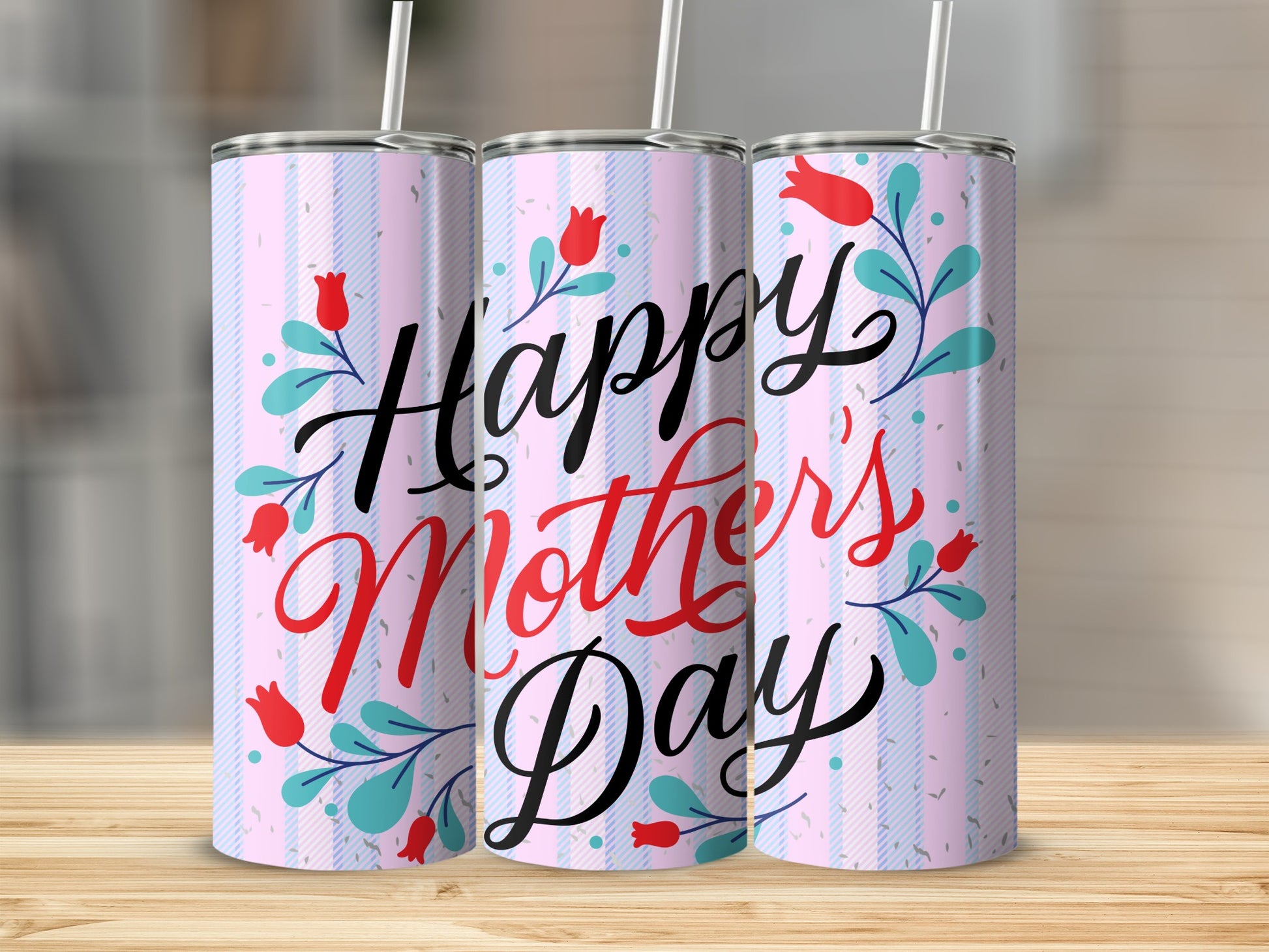 Happy Mother's Day Floral Design Insulated Tumbler