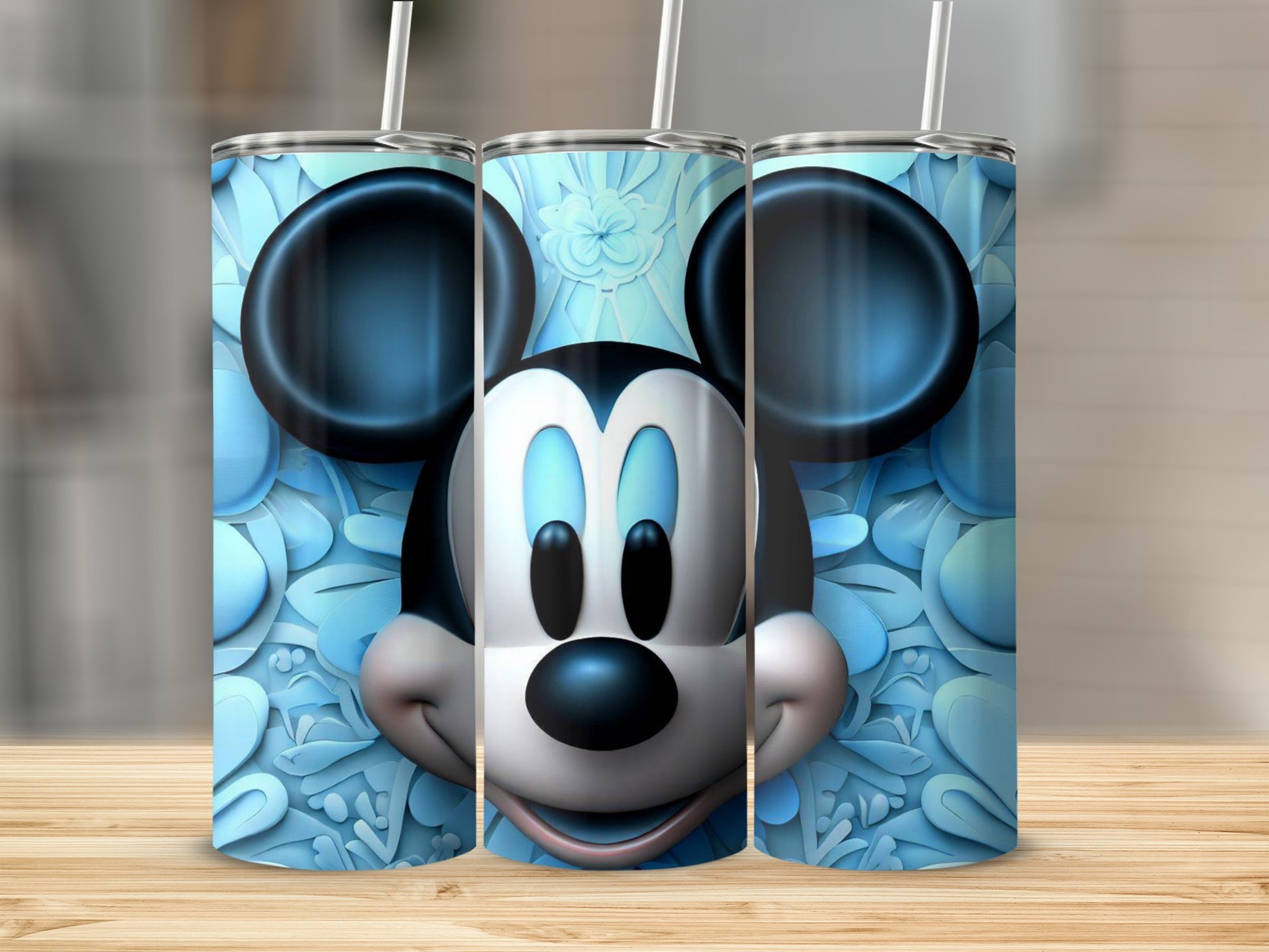 Cartoon Character Straws Tumbler in Blue product