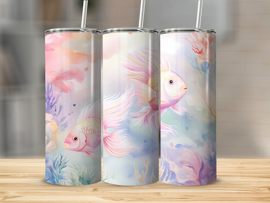 Watercolor Goldfish Pastel Aquatic Design product type
Tumbler
Drinkware
Goldfish
Watercolor
Aquatic art
Pastel colors
Ocean life
Coral reef
Fish design
Underwater
Serene art
Fantasy fish
Pink fish
Betta fish
Drink tumbler
Mermaid vibes
Sea creatures
Aesthetic design
Gift idea
Handdrawn look