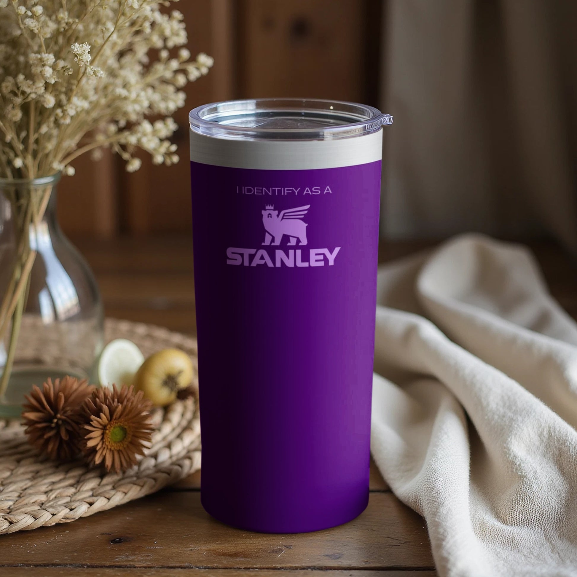 I Identify As A Stanley Purple Tumbler Cup Product