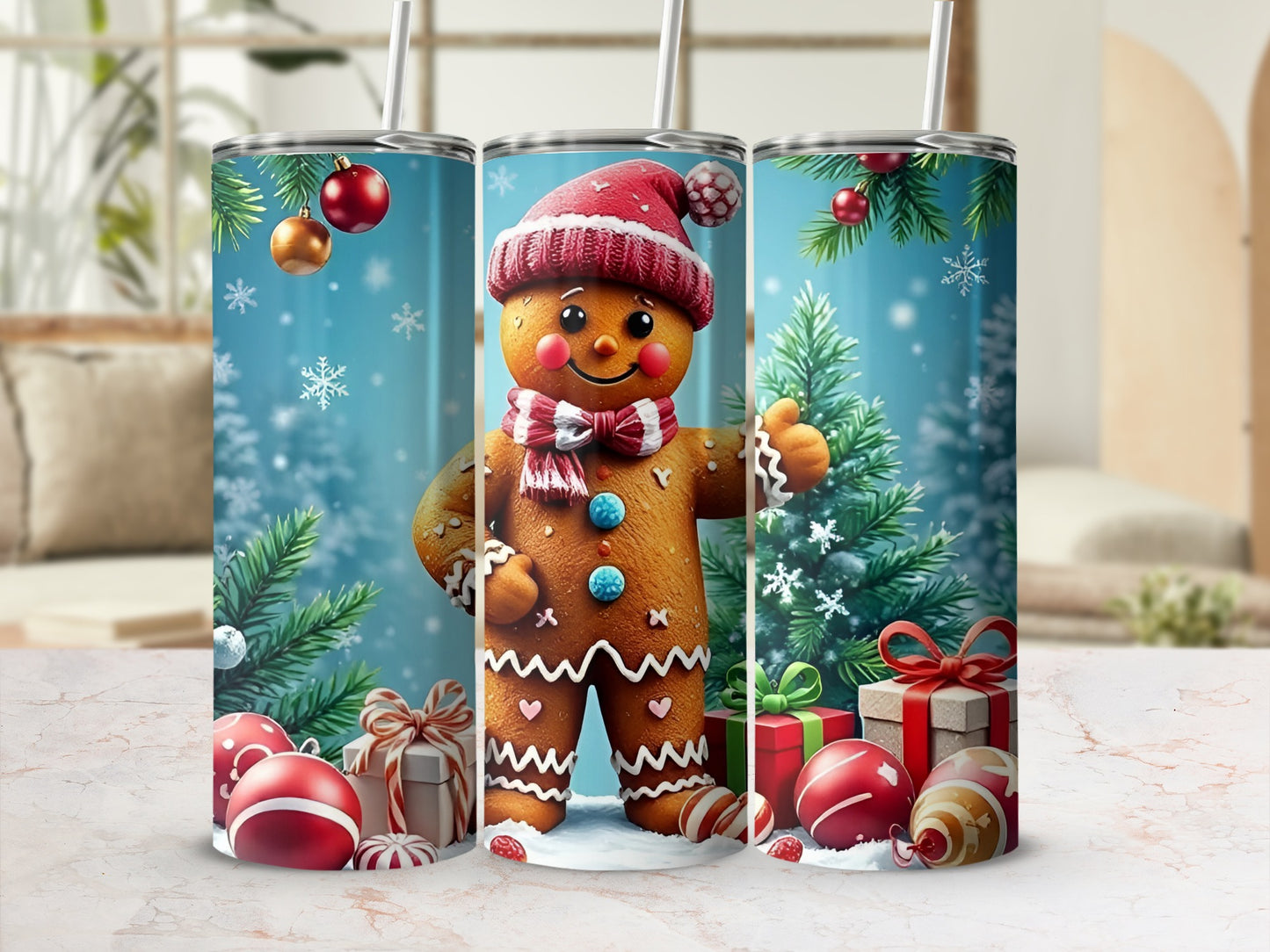 Festive Gingerbread Man Christmas Tumbler product type