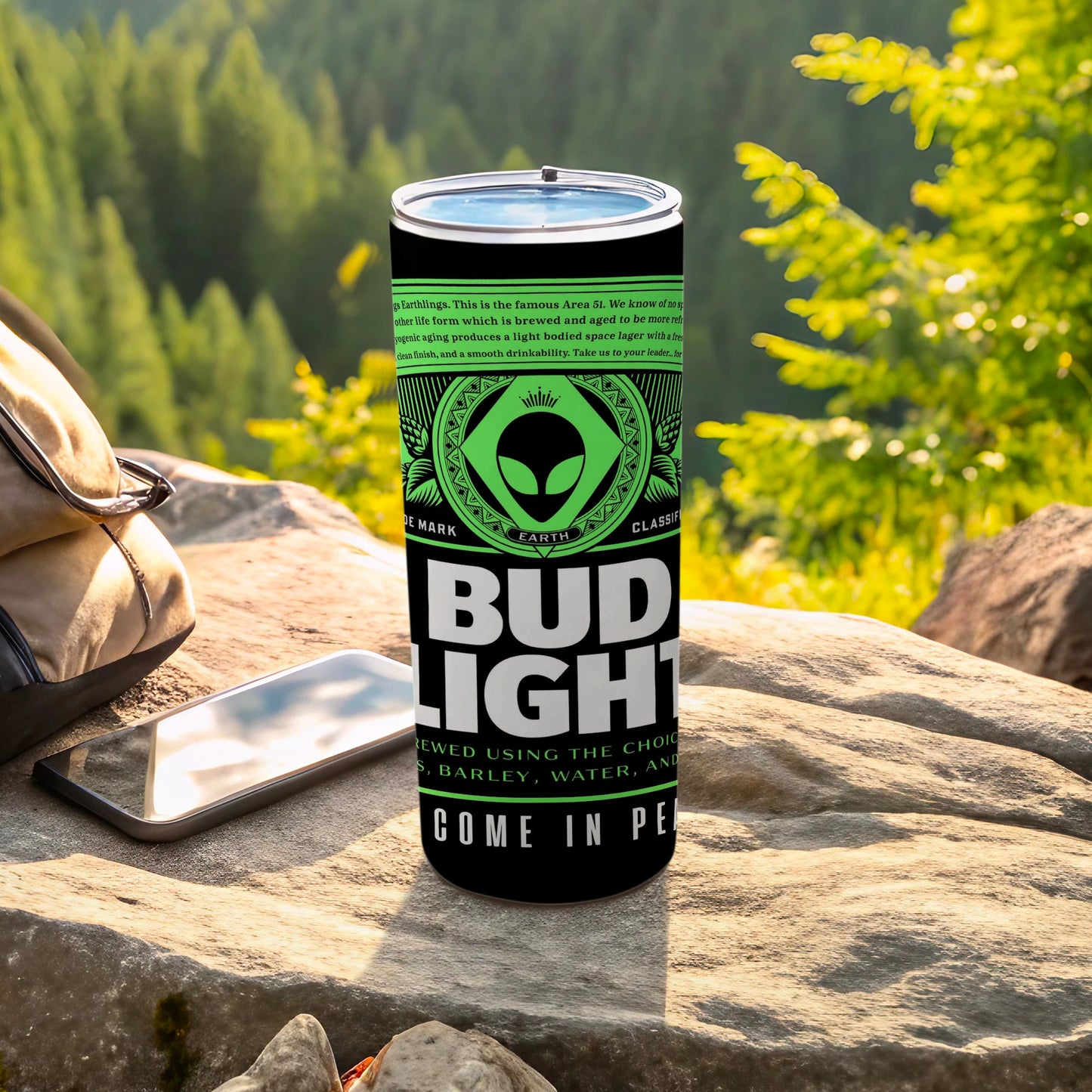 Bud Light Alien Area 51 Earth Come In Peace Tumbler product type