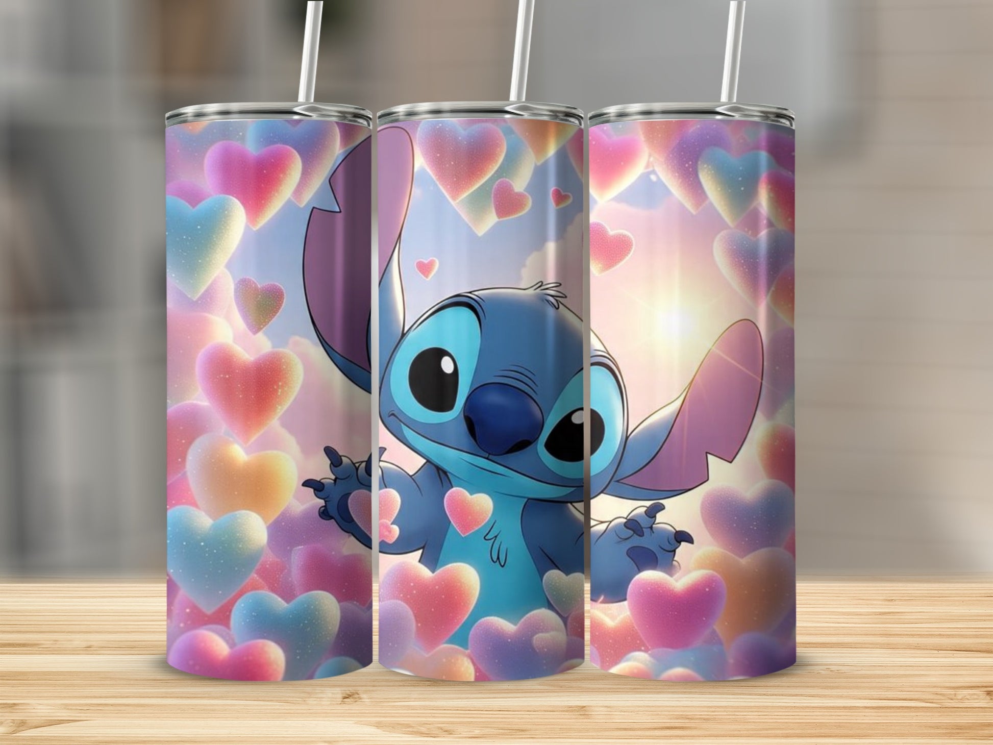 Cute Alien Surrounded by Colorful Hearts product