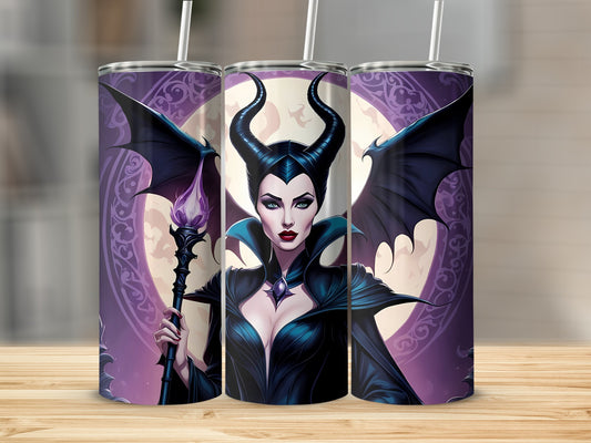 Enchanting Dark Sorceress Illustrated Tumbler Cup