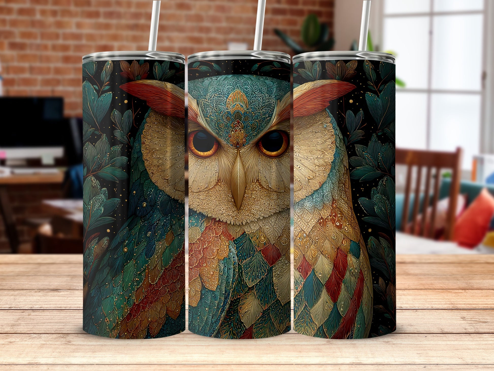 Colorful Owl Pattern Design Multifunctional Drinkware