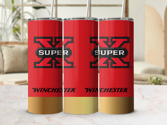 Winchester Super X Ammunition Red And Gold Logo Tumblers