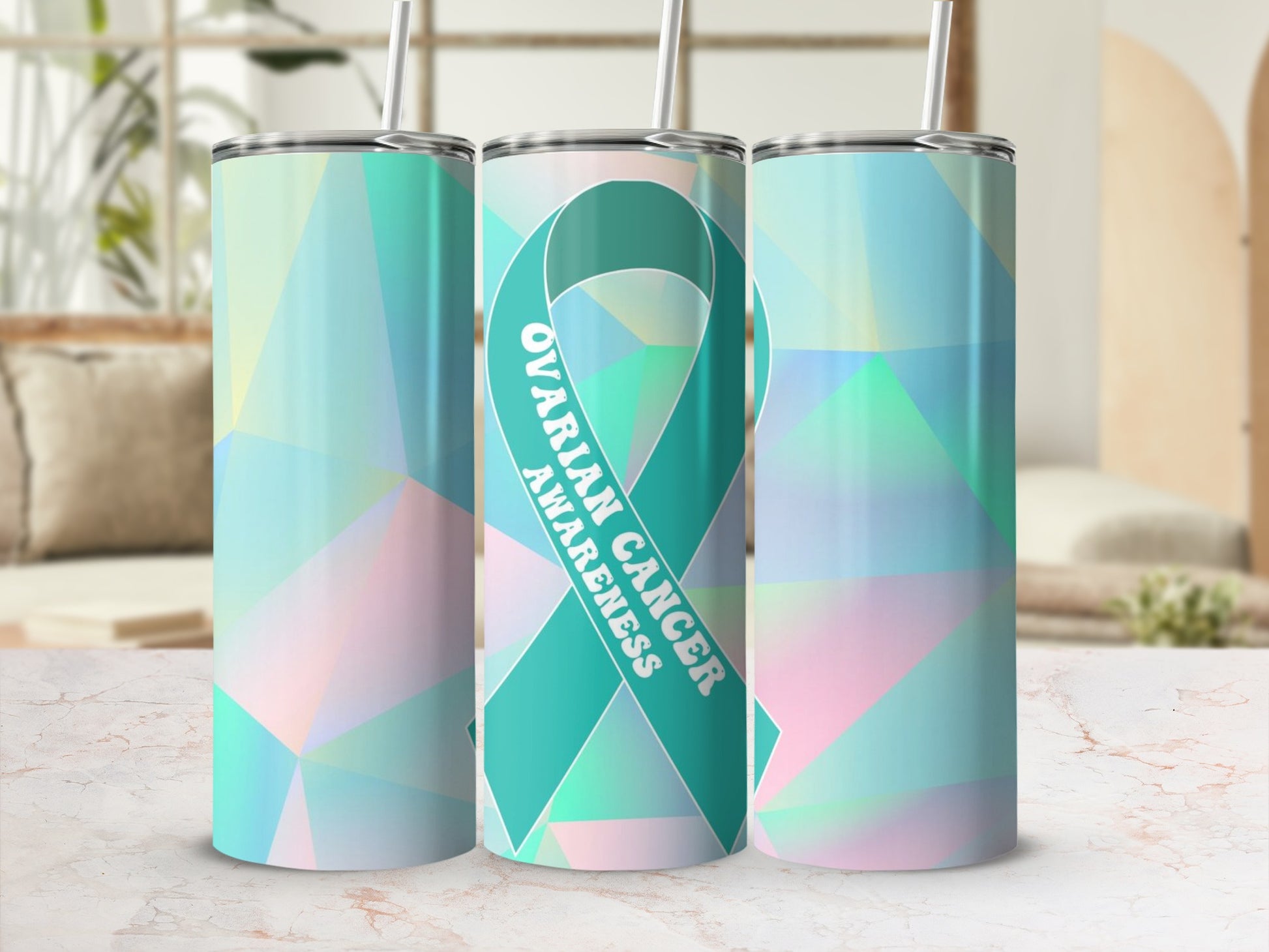 Ovarian Cancer Awareness Design Tumbler Product