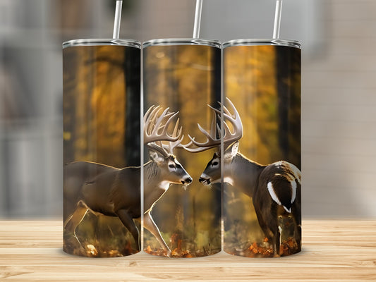 Stunning Autumn Deer Design Tumbler Set Perfect Gift