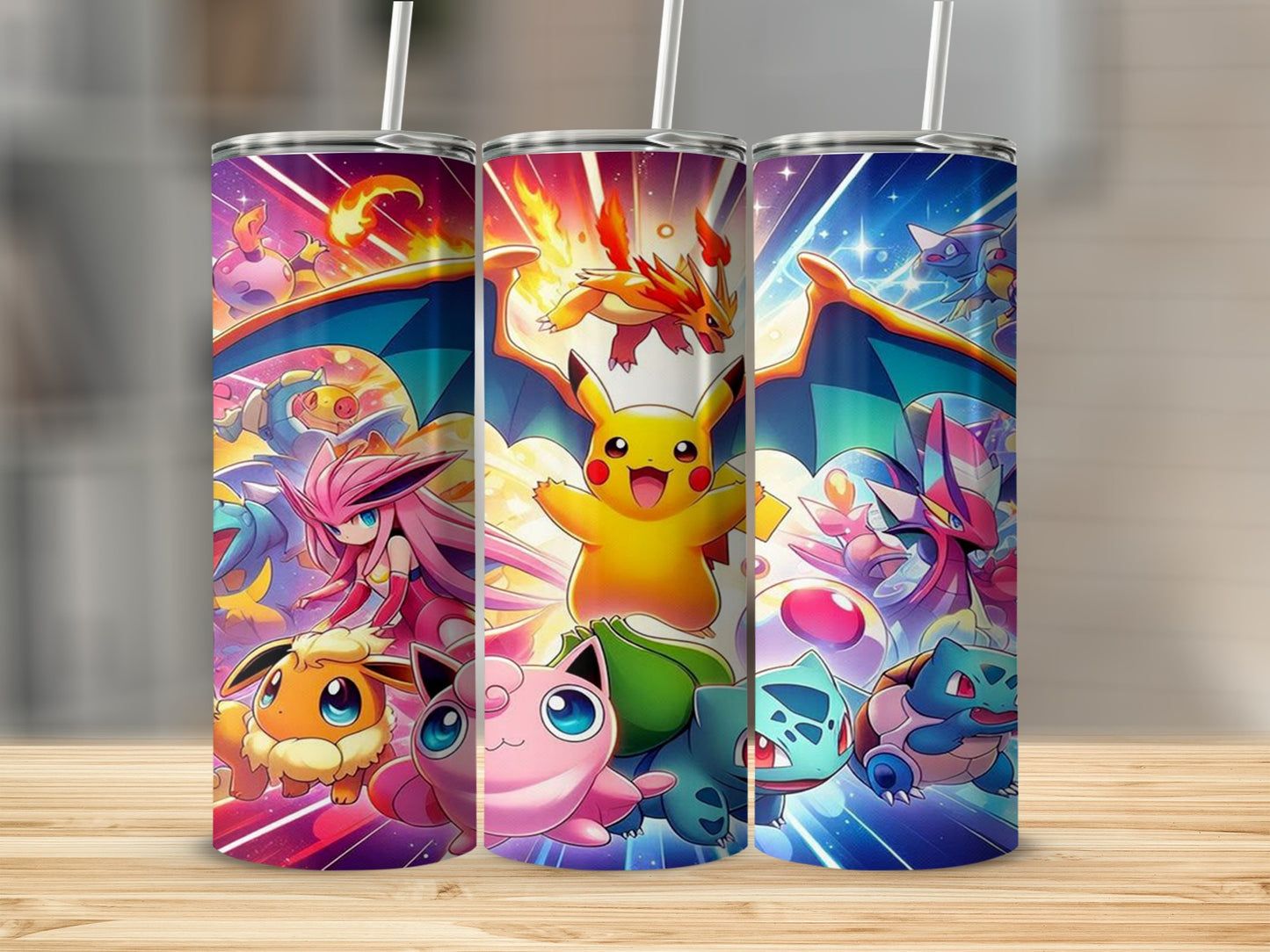 Colorful Pokémon Character Party Tumbler Drinkware