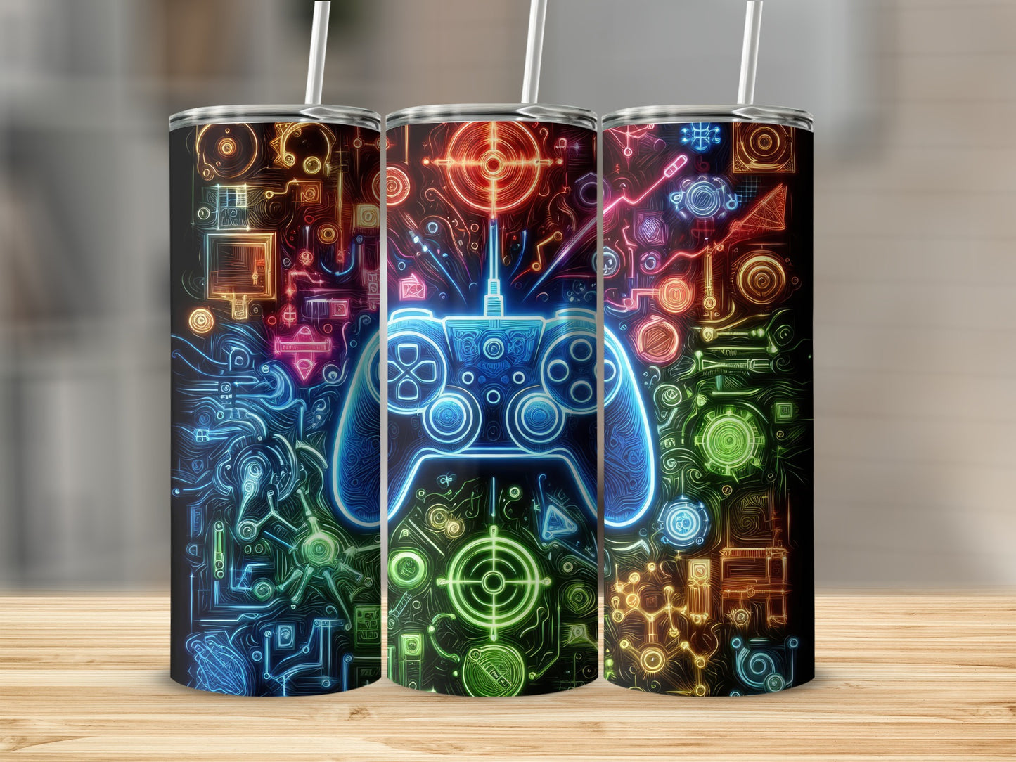 Futuristic Gaming Controller and Circuit Design Tumbler