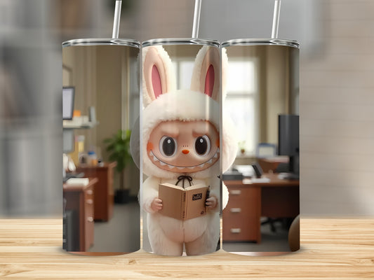 Cute Cartoon Bunny Character Office Tumbler Cup