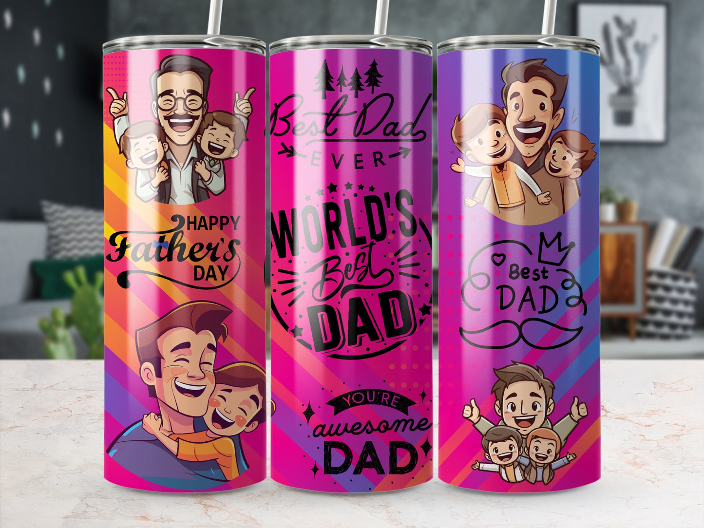 Best Dad Ever Happy Father's Day World's Best Dad tumbler