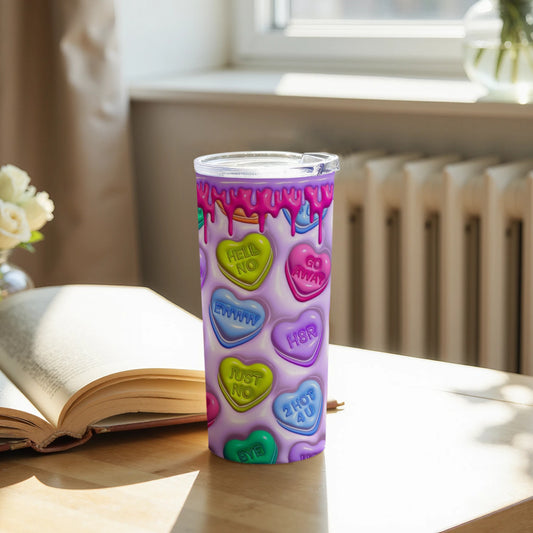 Colorful Insulated Tumbler with Fun Emoji Designs