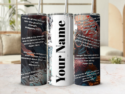 Personalized Biblical Verses Design Insulated Tumbler