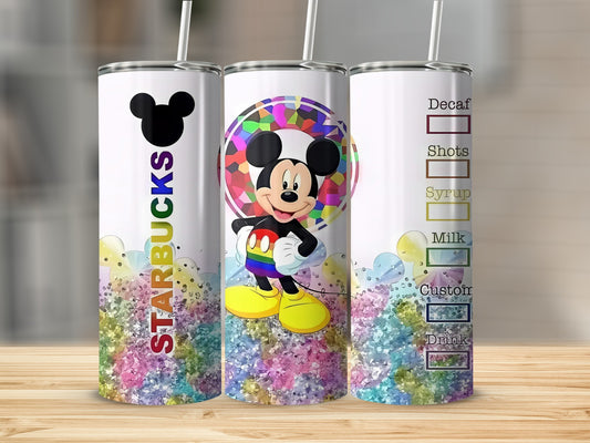 Mickey Mouse Starbucks Colorful Custom Drink Tumbler