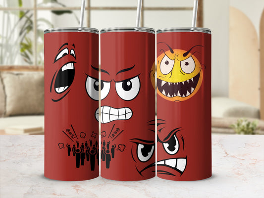 Funny Emoji Designs Insulated Tumbler Flask