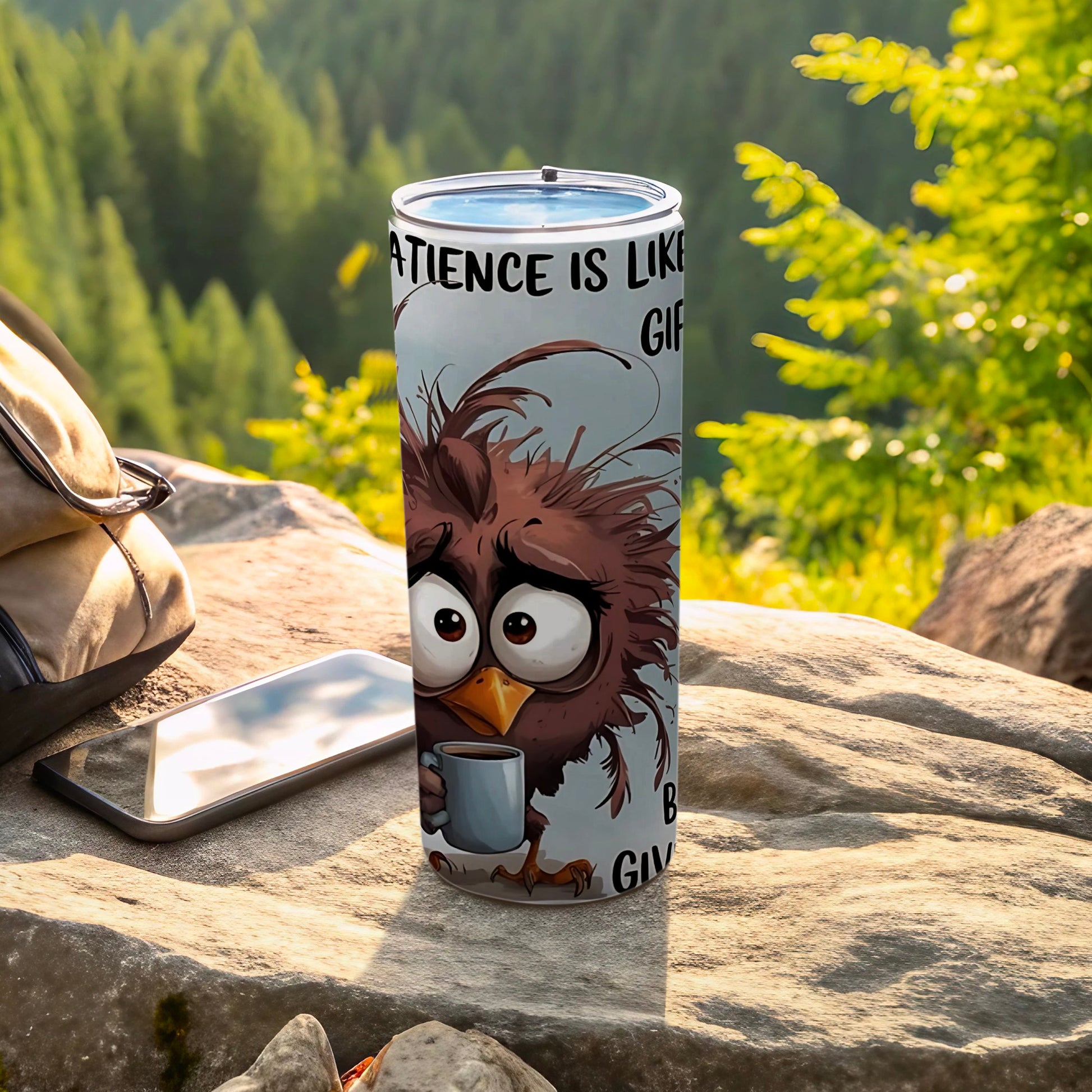 Patience Is Like Gifts Owl Design Insulated Tumbler