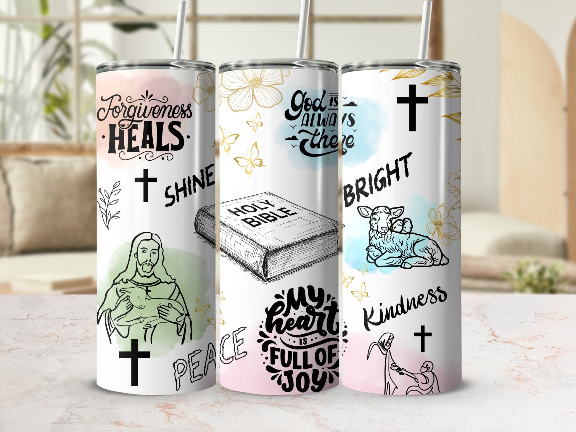 Inspirational Religious Quotes Stainless Steel Tumbler