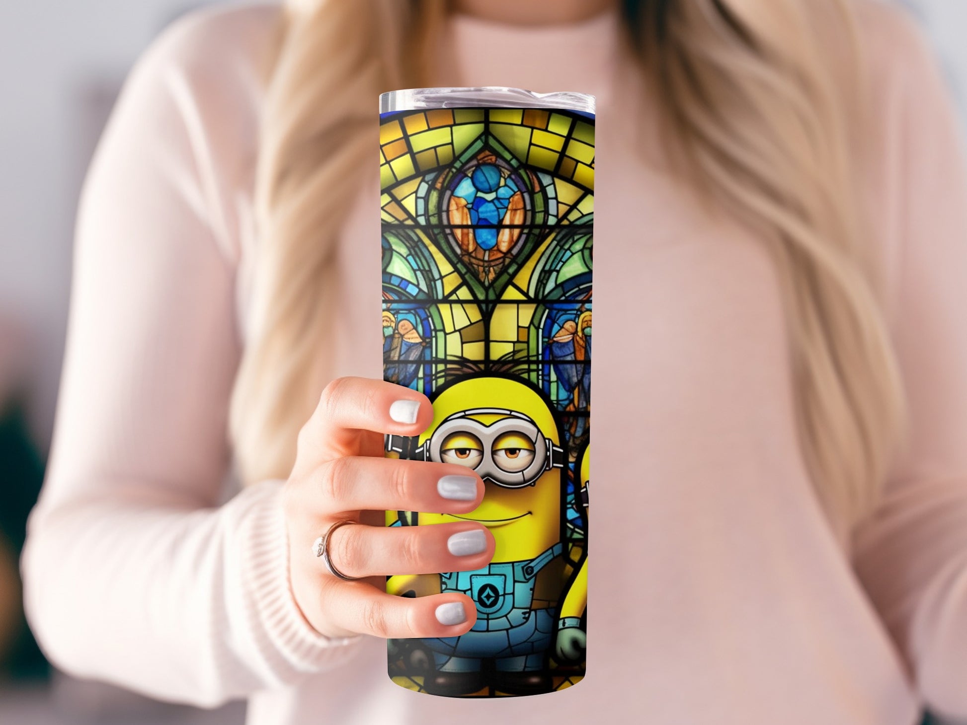 Stained Glass Minion Insulated Tumbler Cup