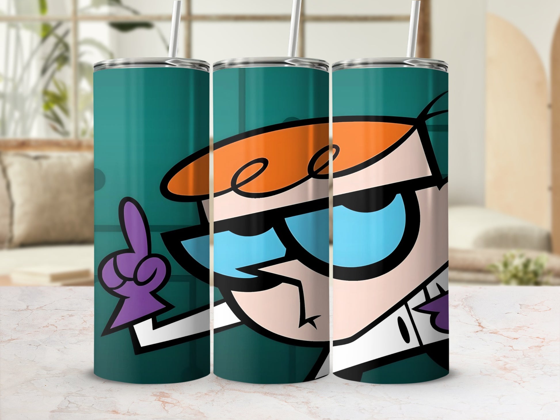 Cartoon Character Holding Finger Up Tumbler
