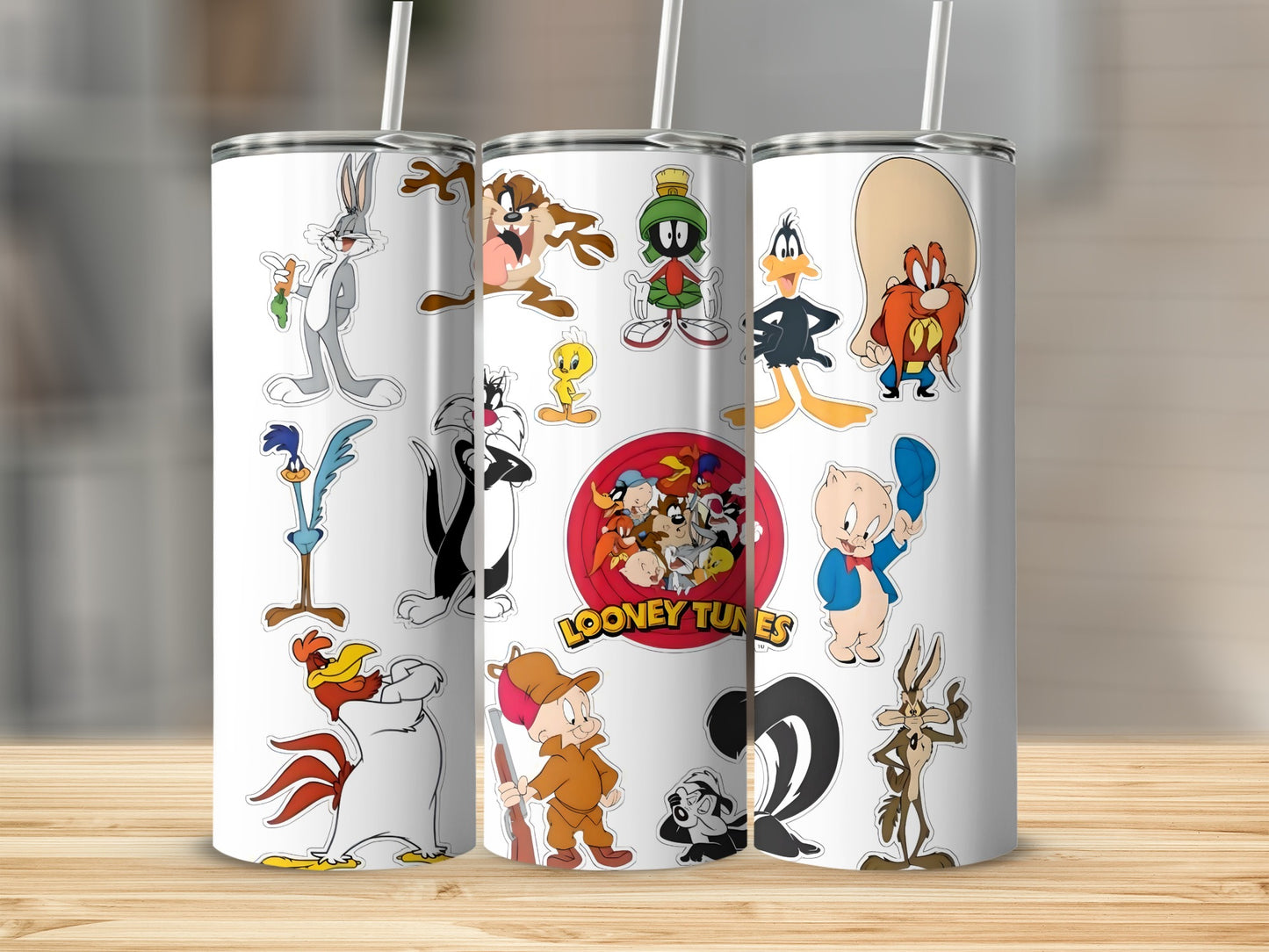 Looney Tunes Character Design Tumbler With Straw