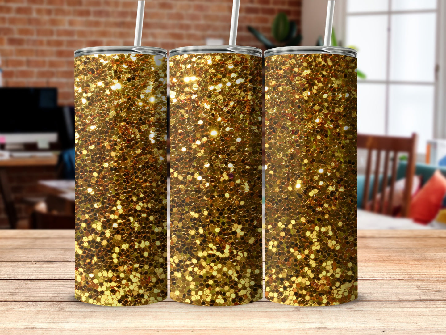 Glittering Gold Sparkle Tumbler for Bright Occasions