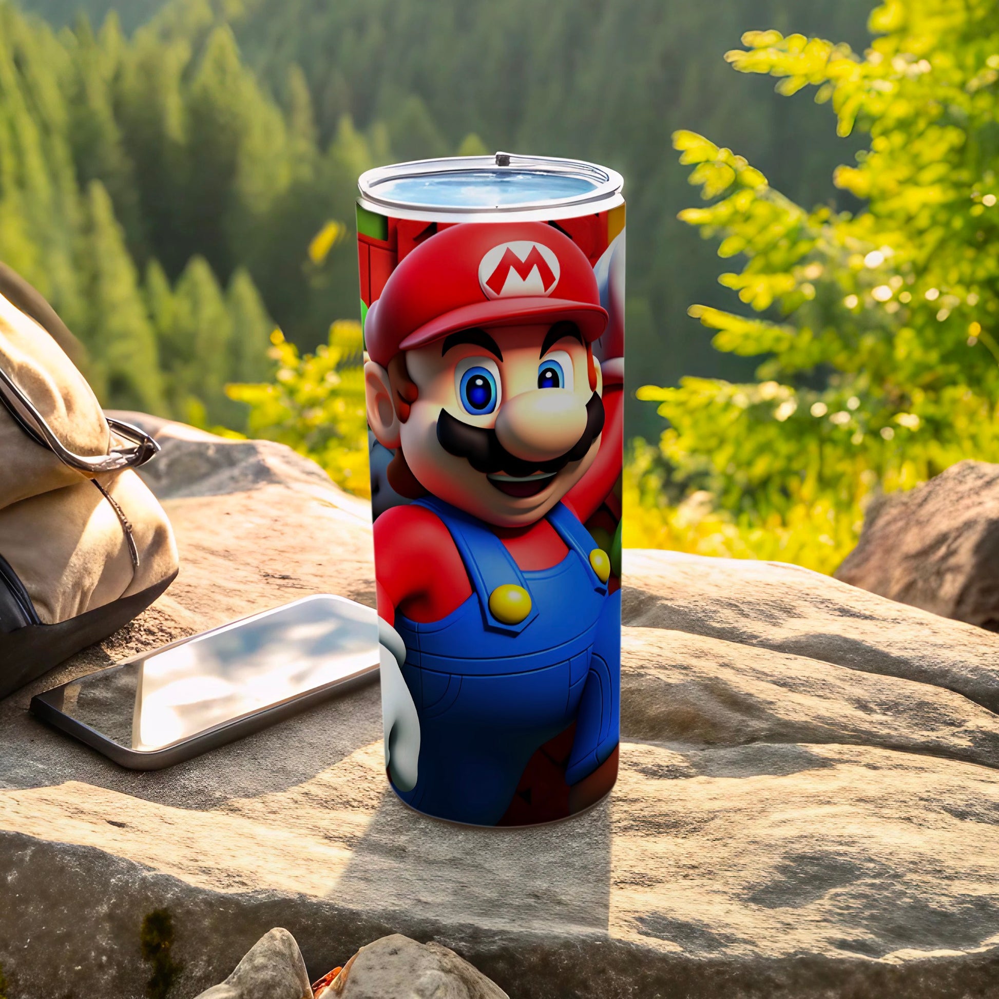 Vibrant Mario Character Travel Tumbler Adventure Ready