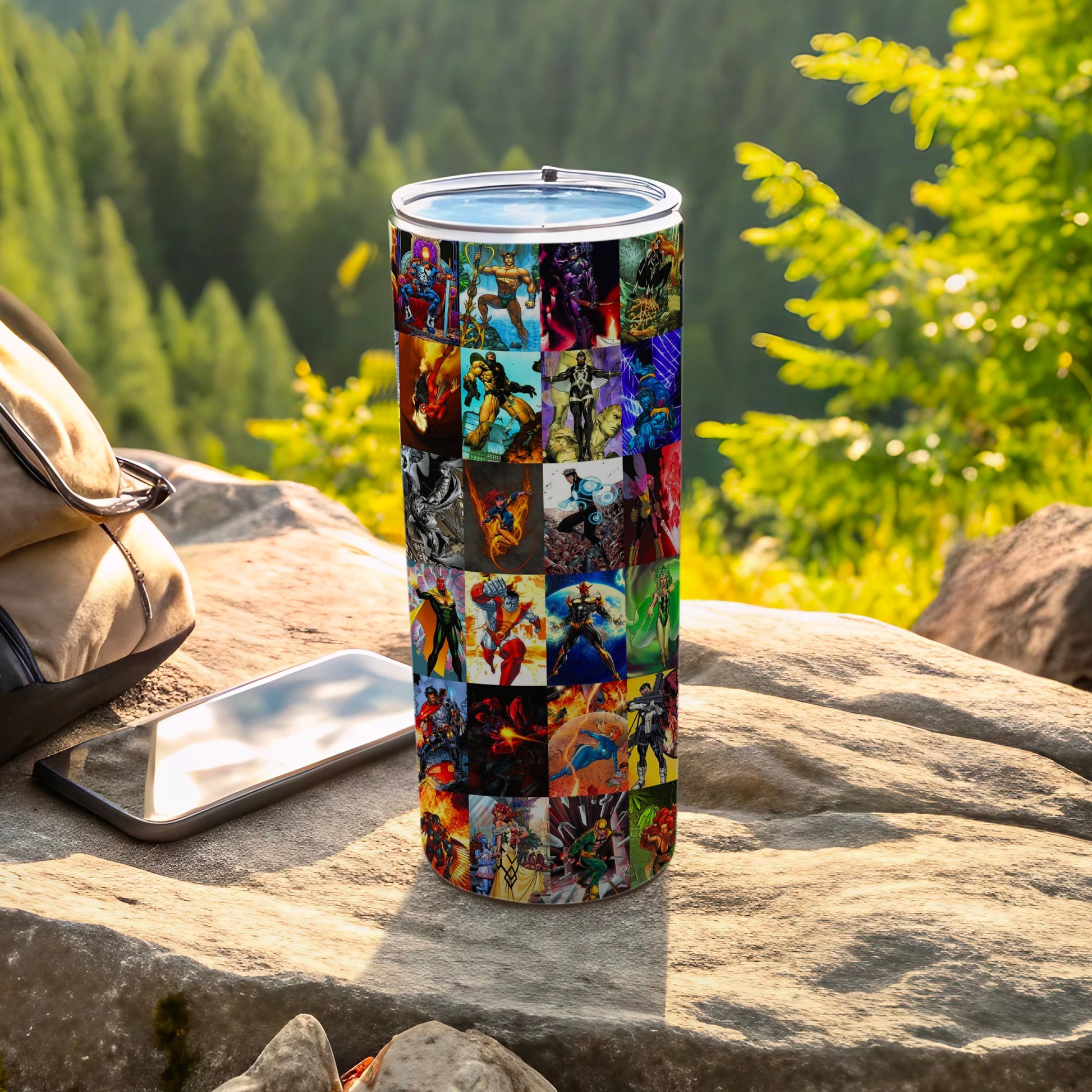 Superhero Character Collage Adventure Tumbler product type