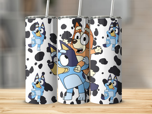 Fun Cartoon Dog Characters Patterned Drinkware Tumbler