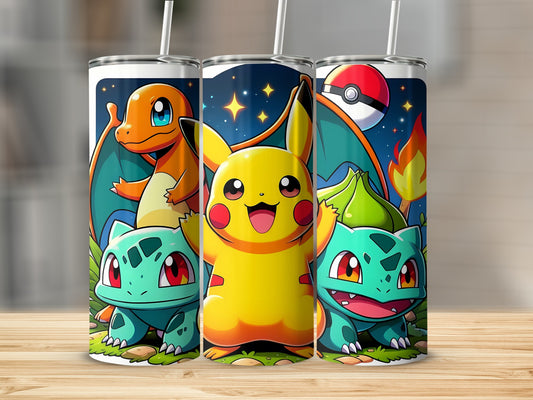 Pokémon Adventure Tumbler Cup with Characters Design