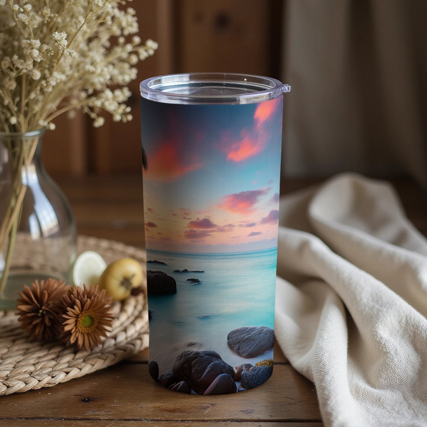 Serene Ocean Sunset Tumblers for Inspirational Moments