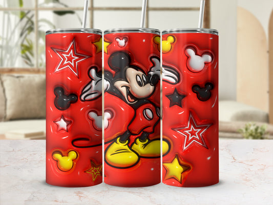 Red Disney Mickey Mouse Stars Insulated Tumbler Cup
