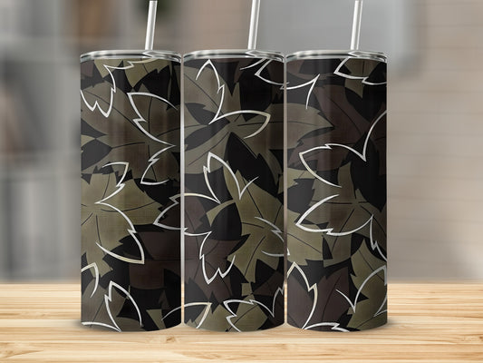 Autumn Camouflage Leaf Design Insulated Tumbler Product