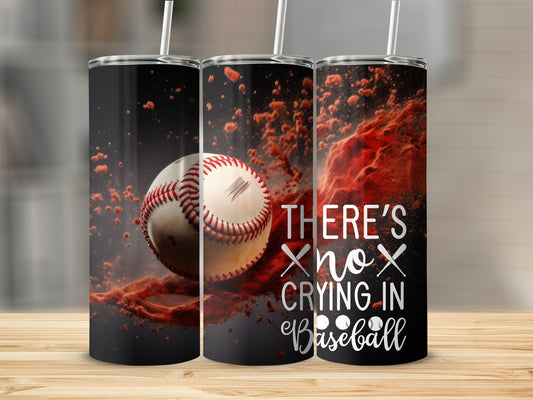 No Crying In Baseball Graphic Tumbler 20oz