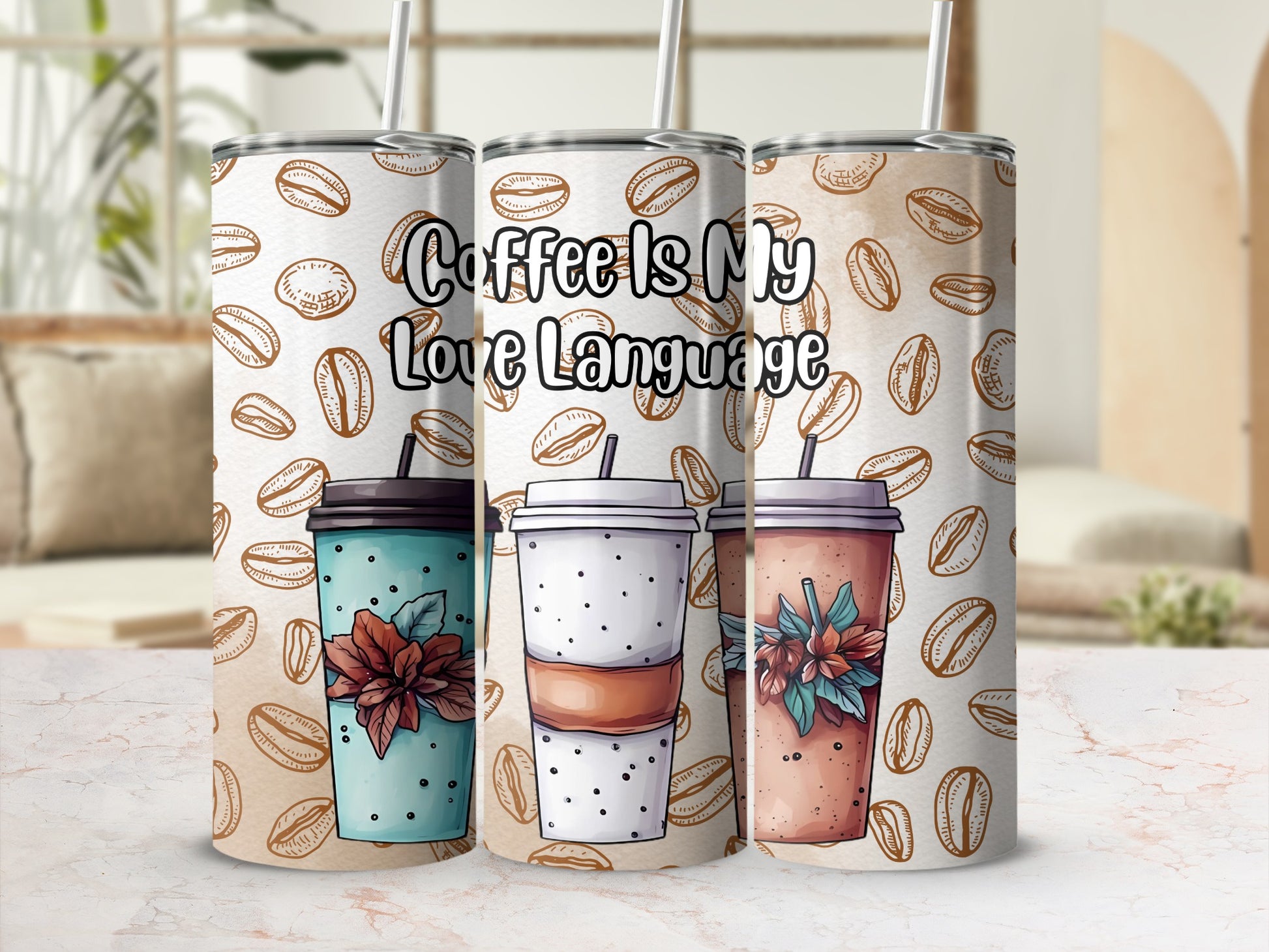 Coffee Is My Love Language Tall Drinkware Tumbler