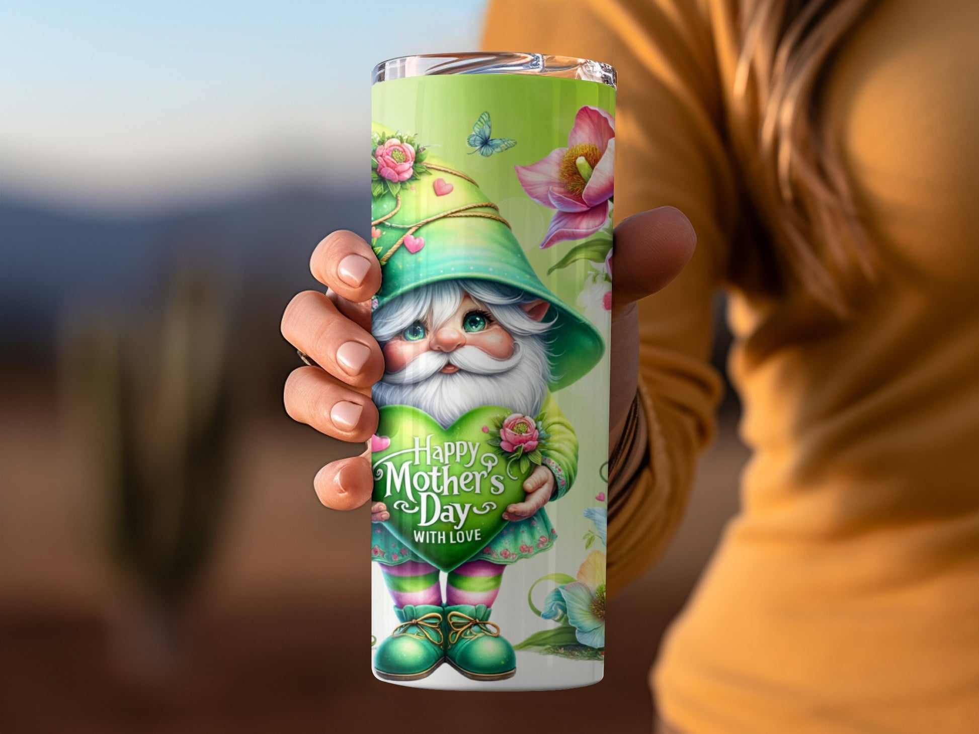 Happy Mother's Day with Love Gnome Tumbler Cup