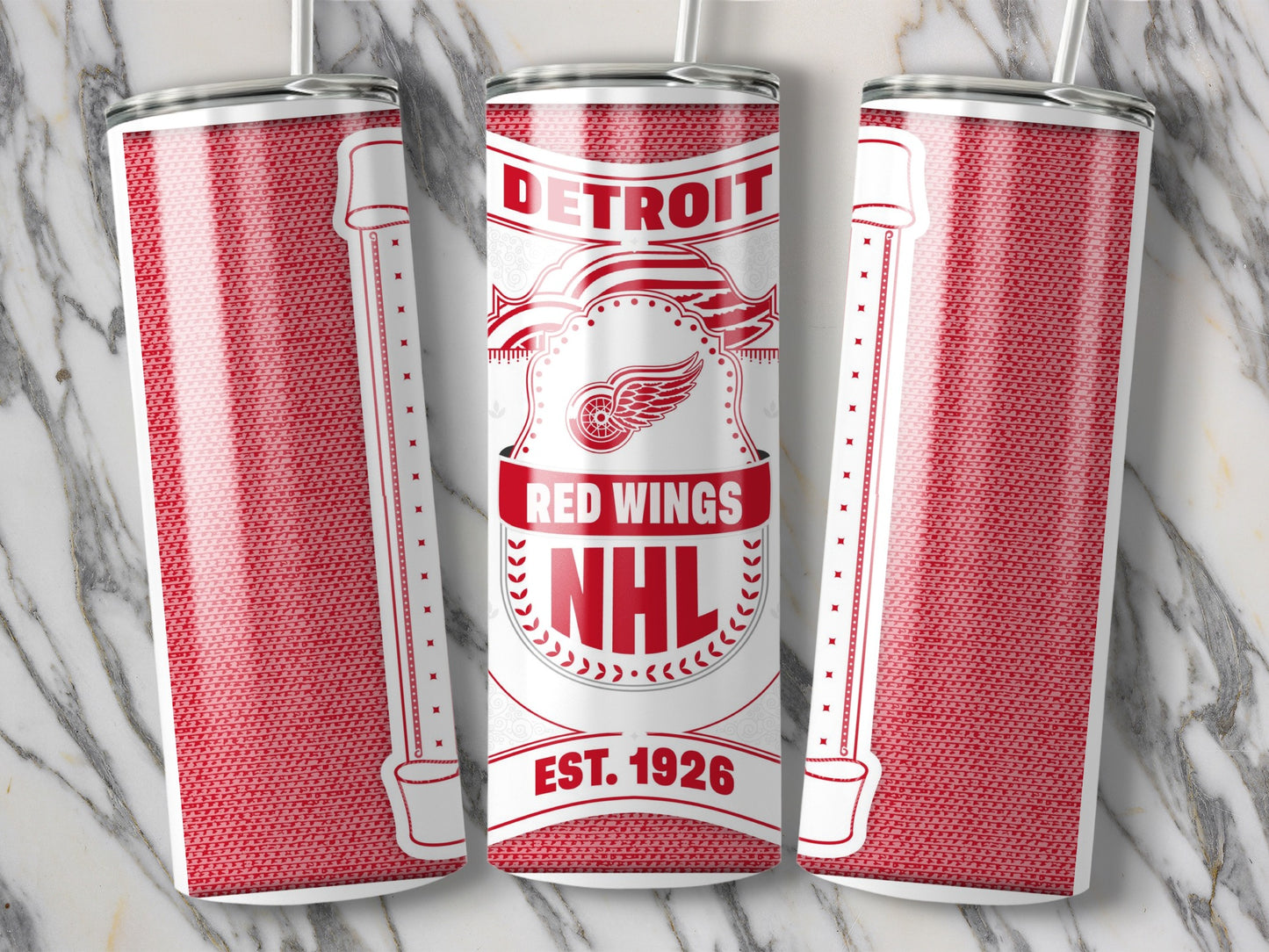 Detroit Red Wings NHL Hockey Team Logo Vintage Style Tumbler