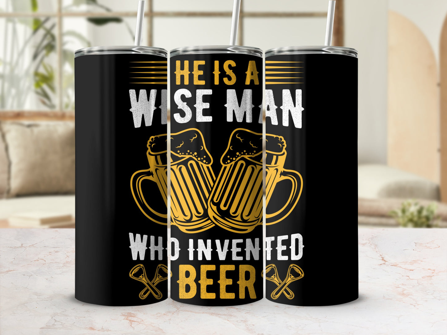 He Is A Wise Man Who Invented Beer tumbler