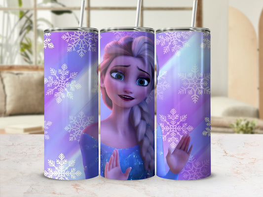 Animated Character Snowflake Design Drinkware Tumbler