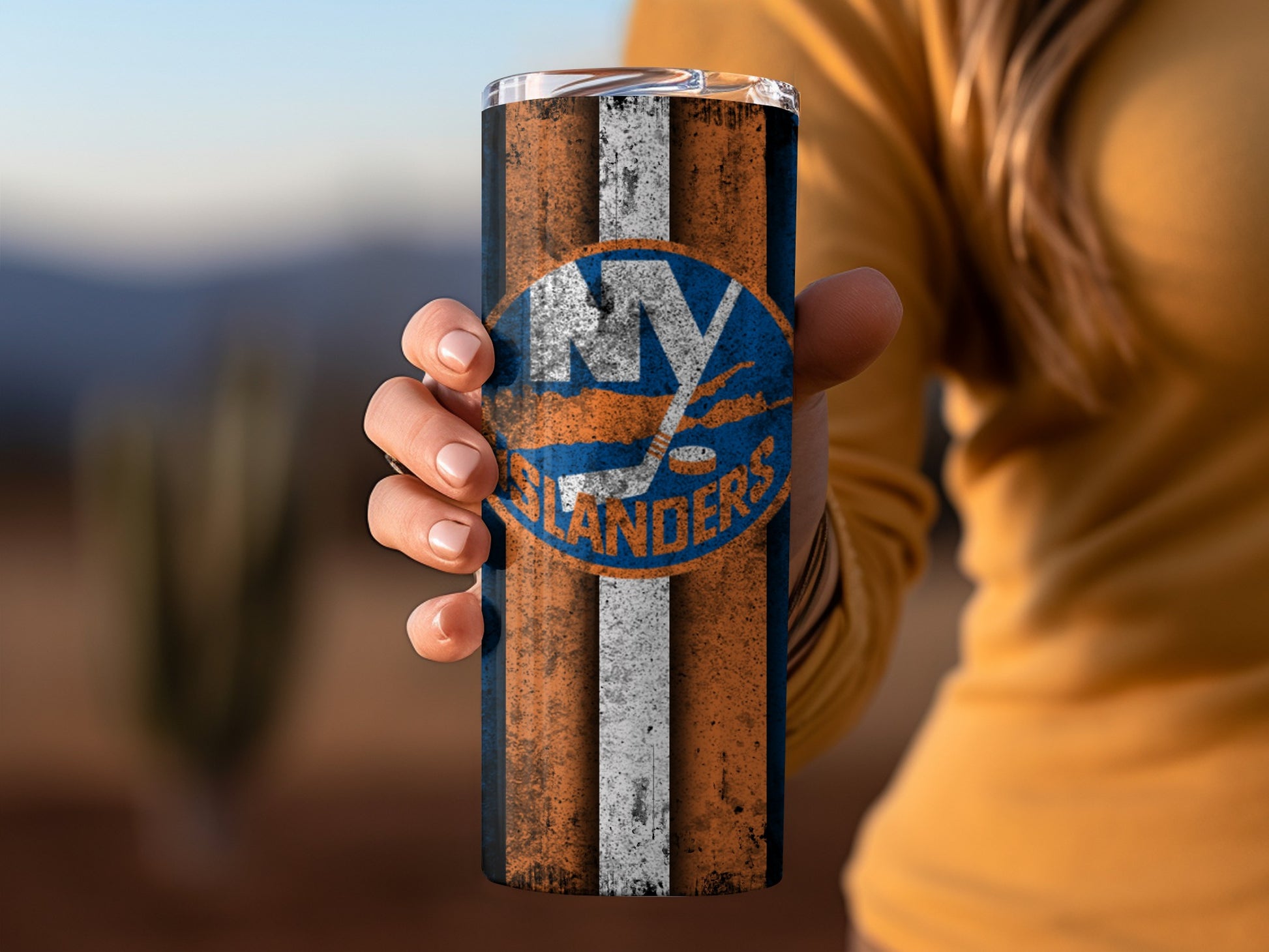 Vintage New York Islanders Logo Tumbler Beverage Cup