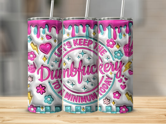 Pink blue drips fun art Dumbfuckery hearts product type