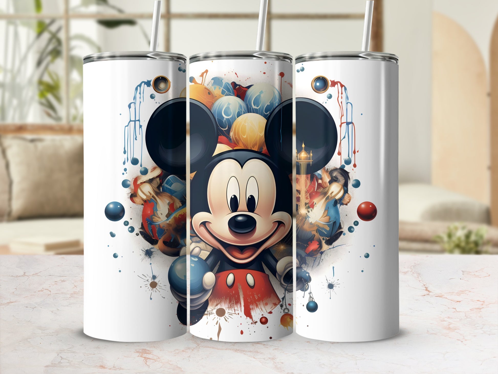 Mickey Mouse Art Custom Tumbler for Kids and Adults