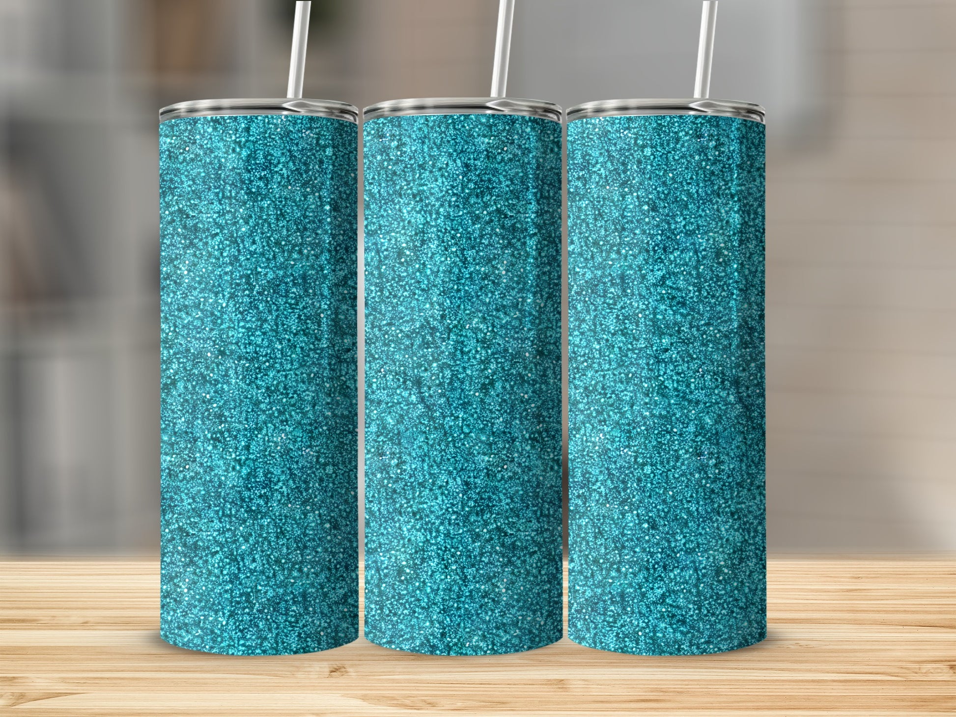 Sparkling Blue Glitter Tumbler for Everyday Use