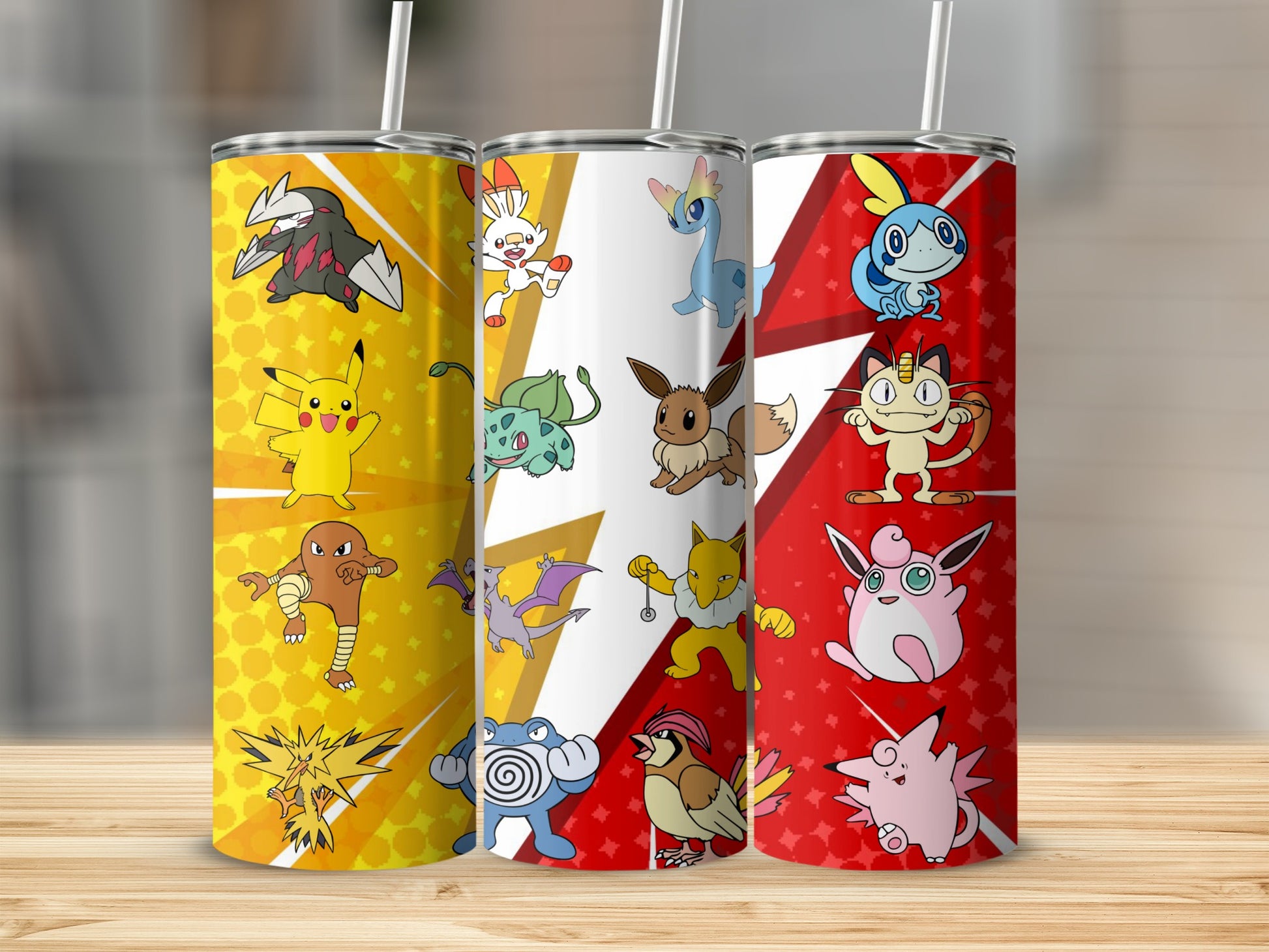 Colorful Pokemon Character Designs on Tumbler