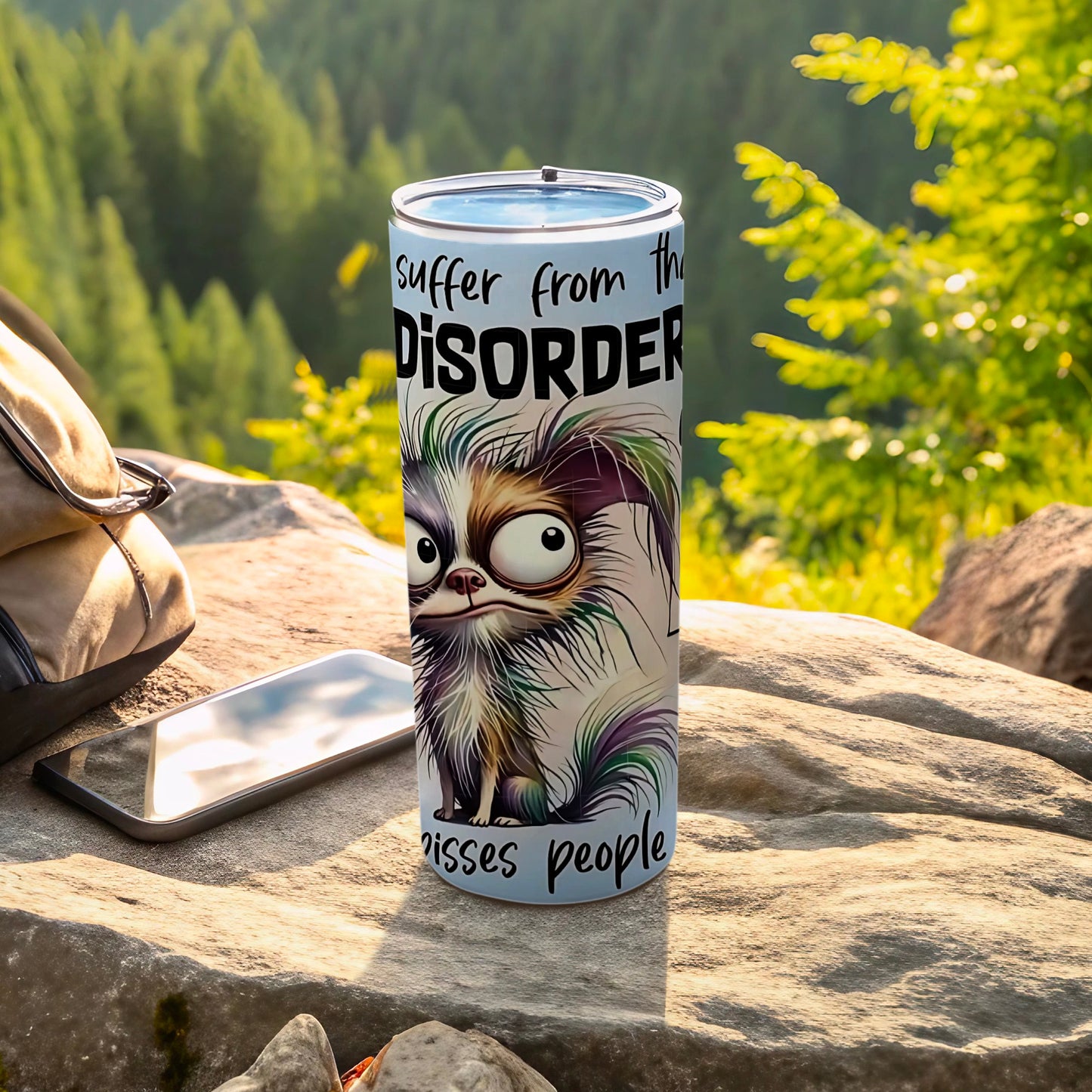 Quirky Animal Design 'I Suffer' Disorder Tumbler Flask
