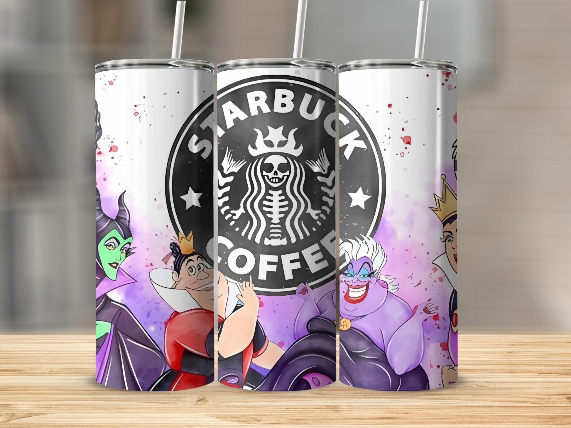 Disney Villains Inspired Starbucks Coffee Tumbler Cup