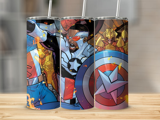 Superhero Tumbler Featuring Action Packed Characters