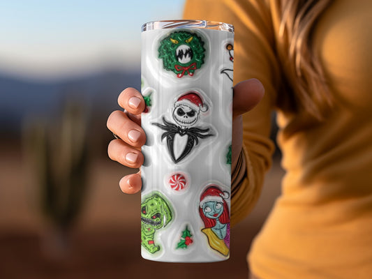 Festive Halloween and Christmas Character Travel Mug